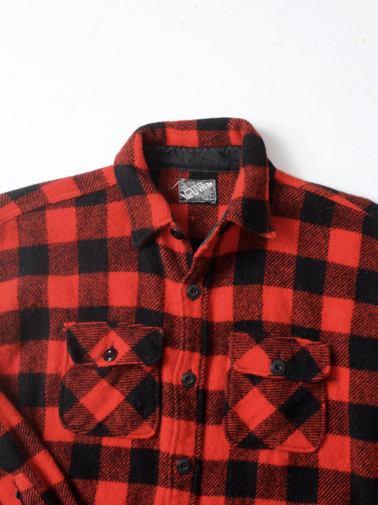 vintage 50s red flannel shirt