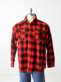 vintage 50s red flannel shirt