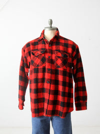 vintage 50s red flannel shirt
