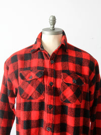 vintage 50s red flannel shirt