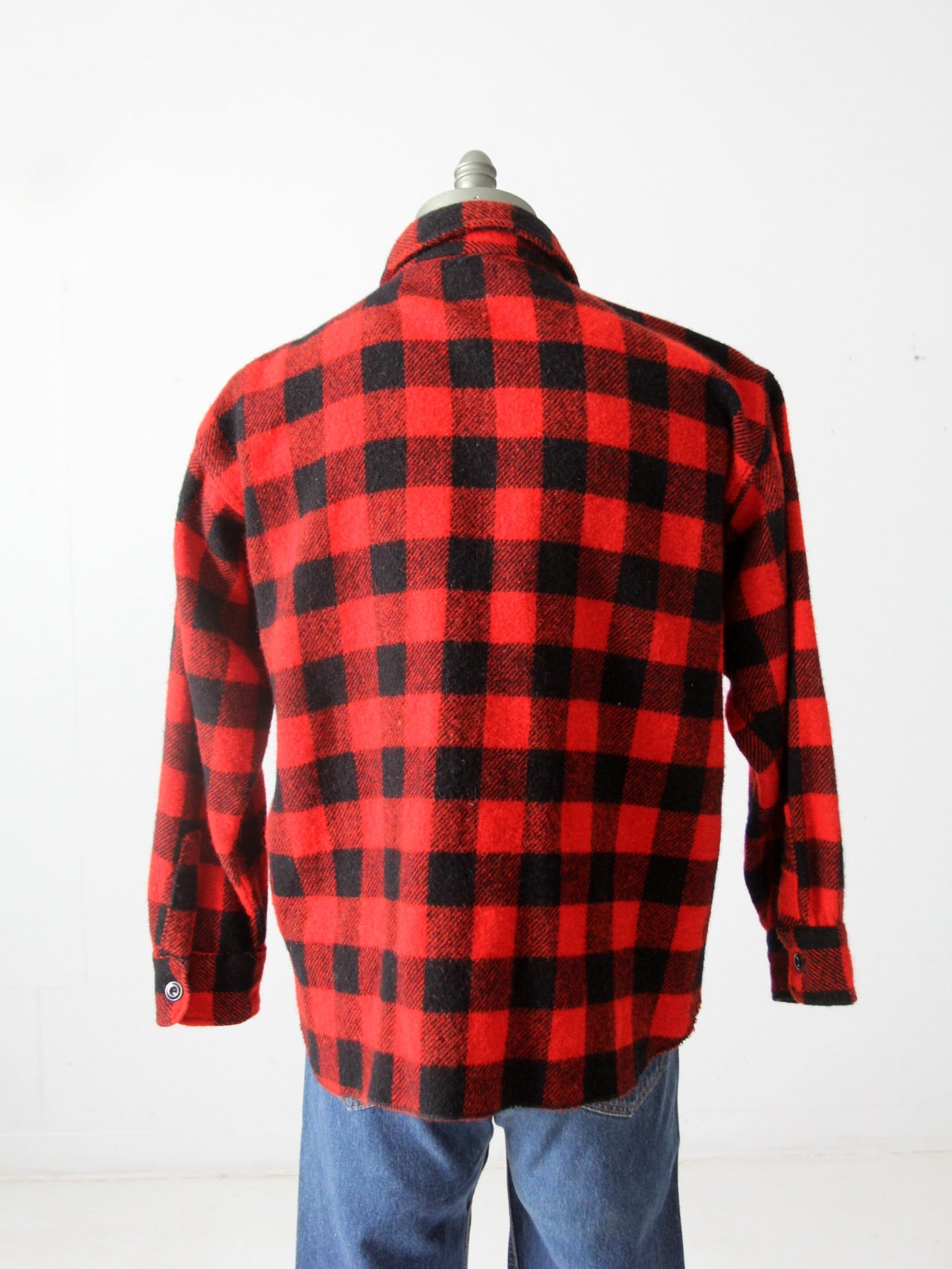 vintage 50s red flannel shirt
