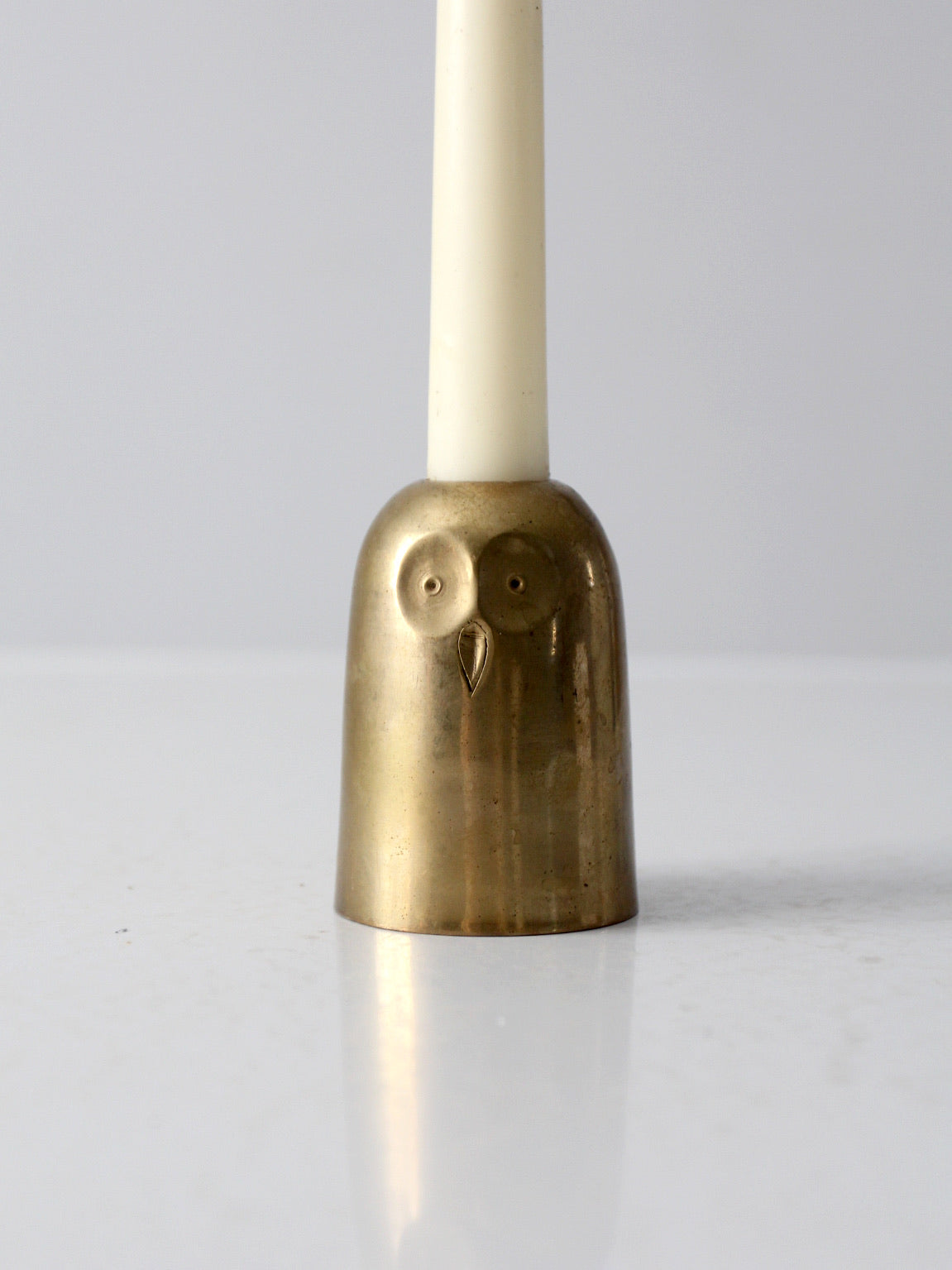 mid century owl candlestick holder