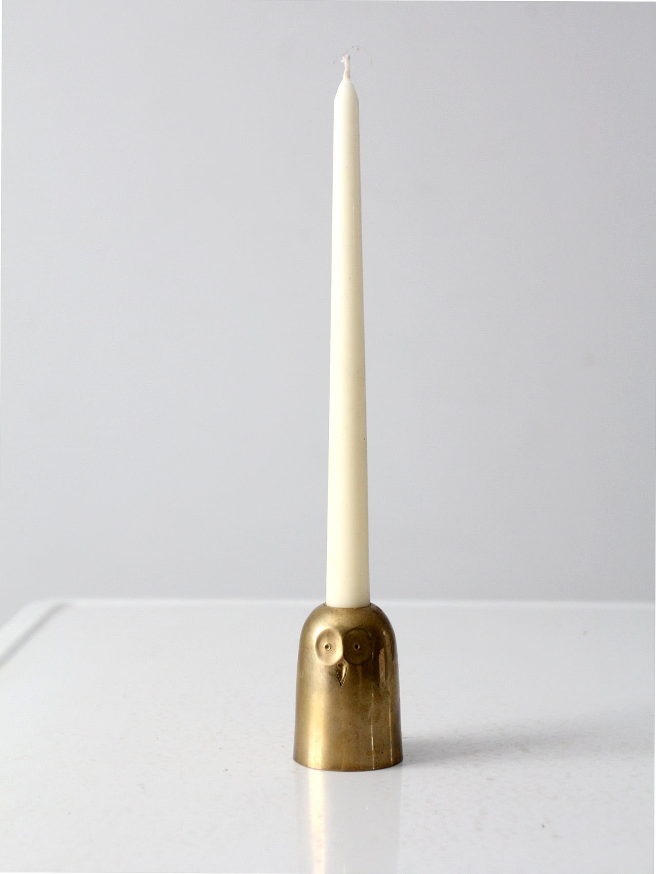mid century owl candlestick holder