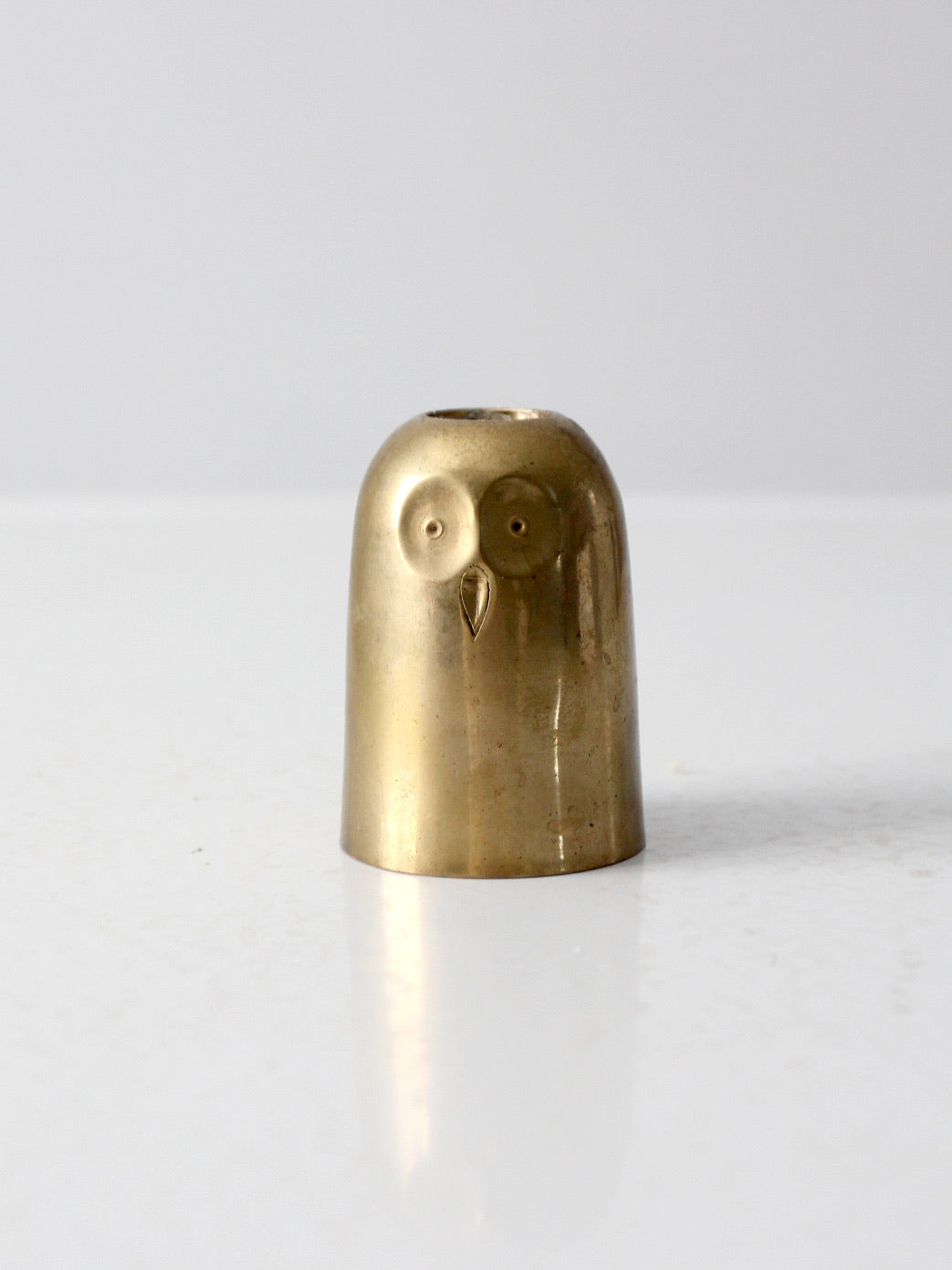 mid century owl candlestick holder