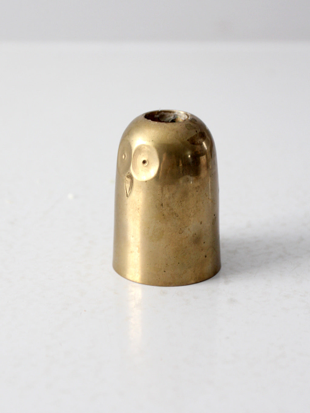 mid century owl candlestick holder