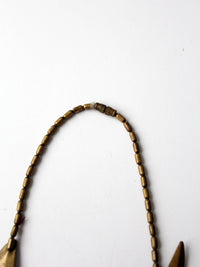 vintage brass necklace