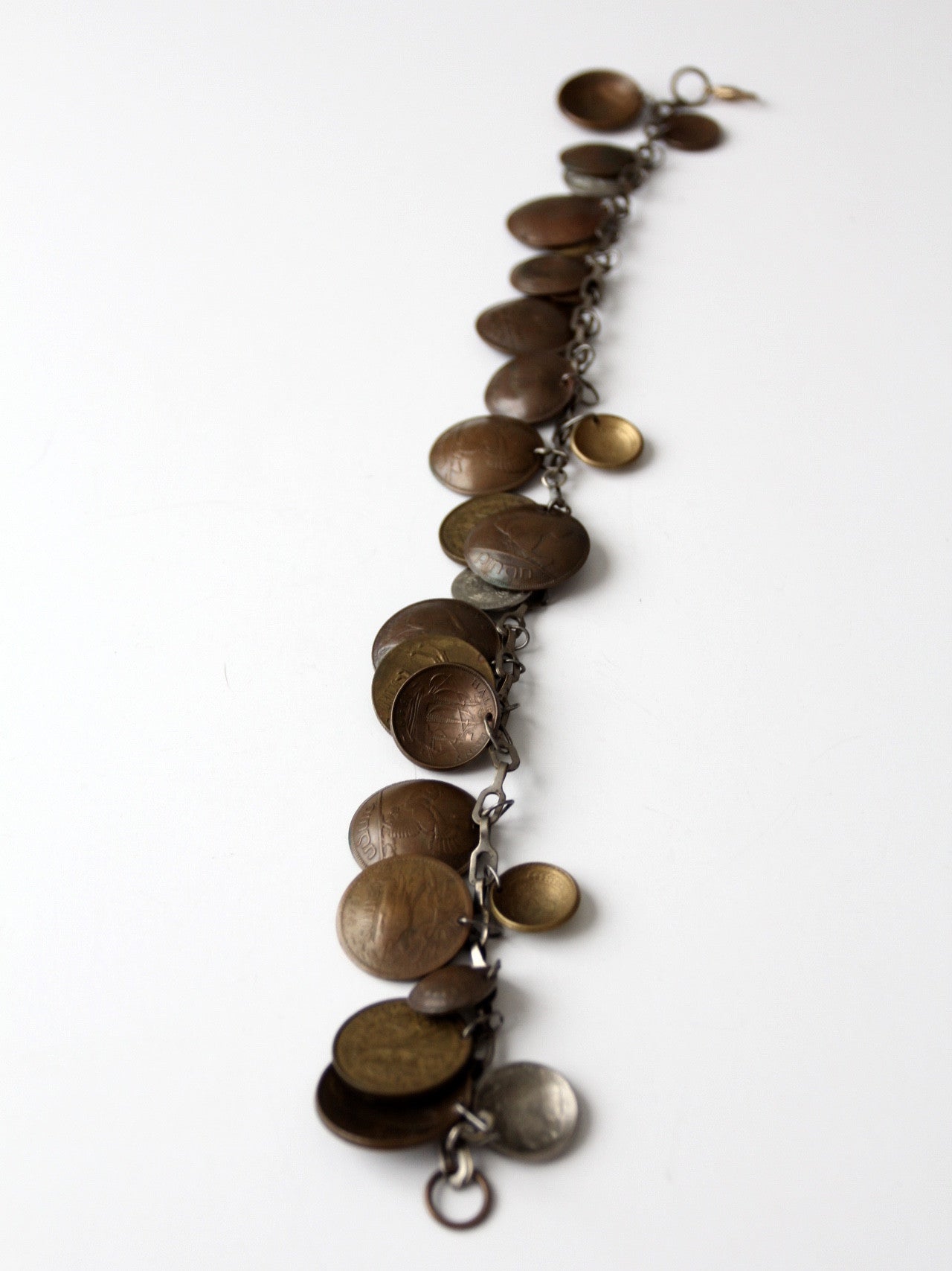 vintage world coin necklace