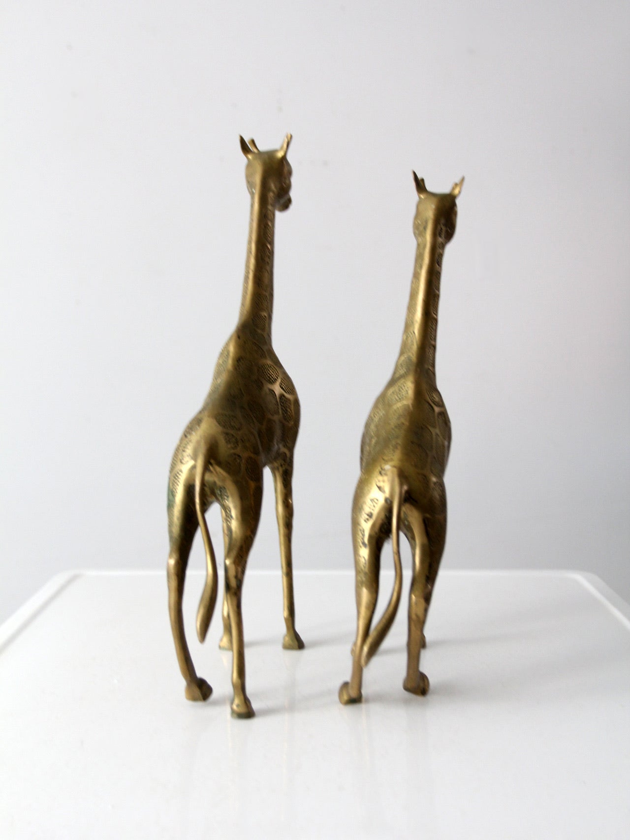 mid century brass giraffes pair
