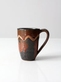 vintage studio pottery mug