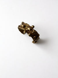 vintage 60s brutalist brass cuff