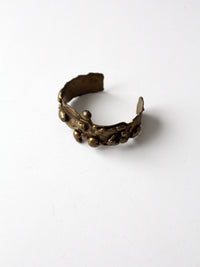 vintage 60s brutalist brass cuff
