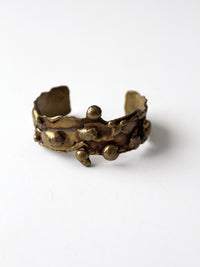 vintage 60s brutalist brass cuff