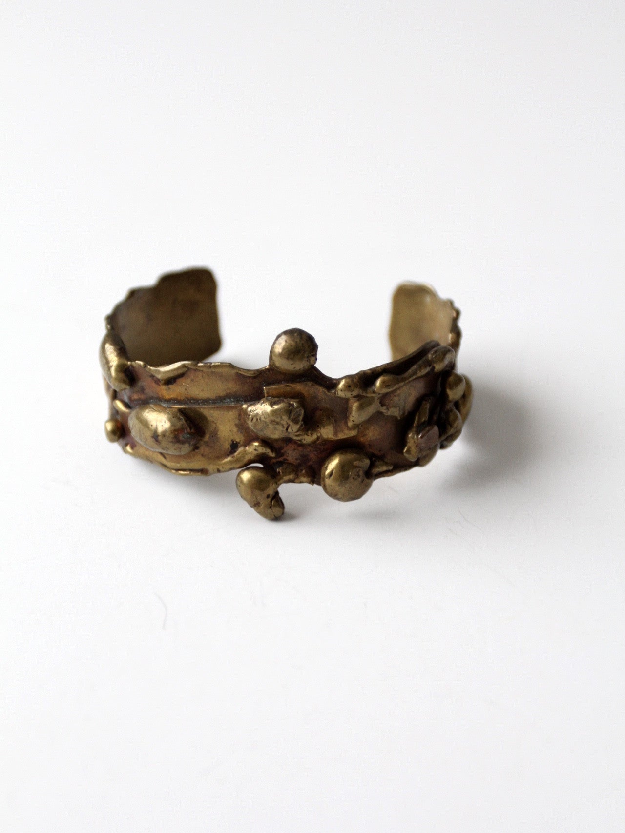 vintage 60s brutalist brass cuff