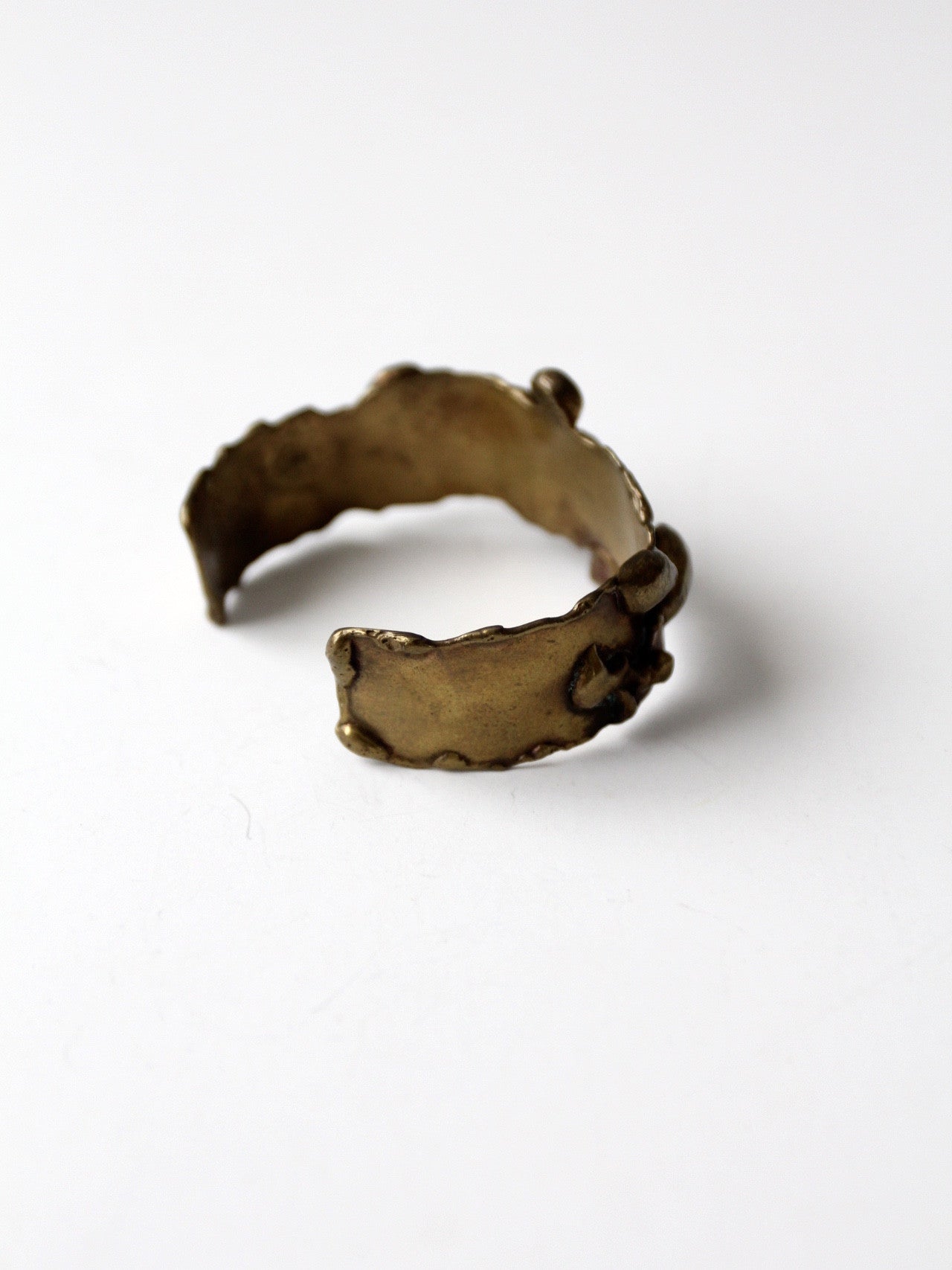 vintage 60s brutalist brass cuff