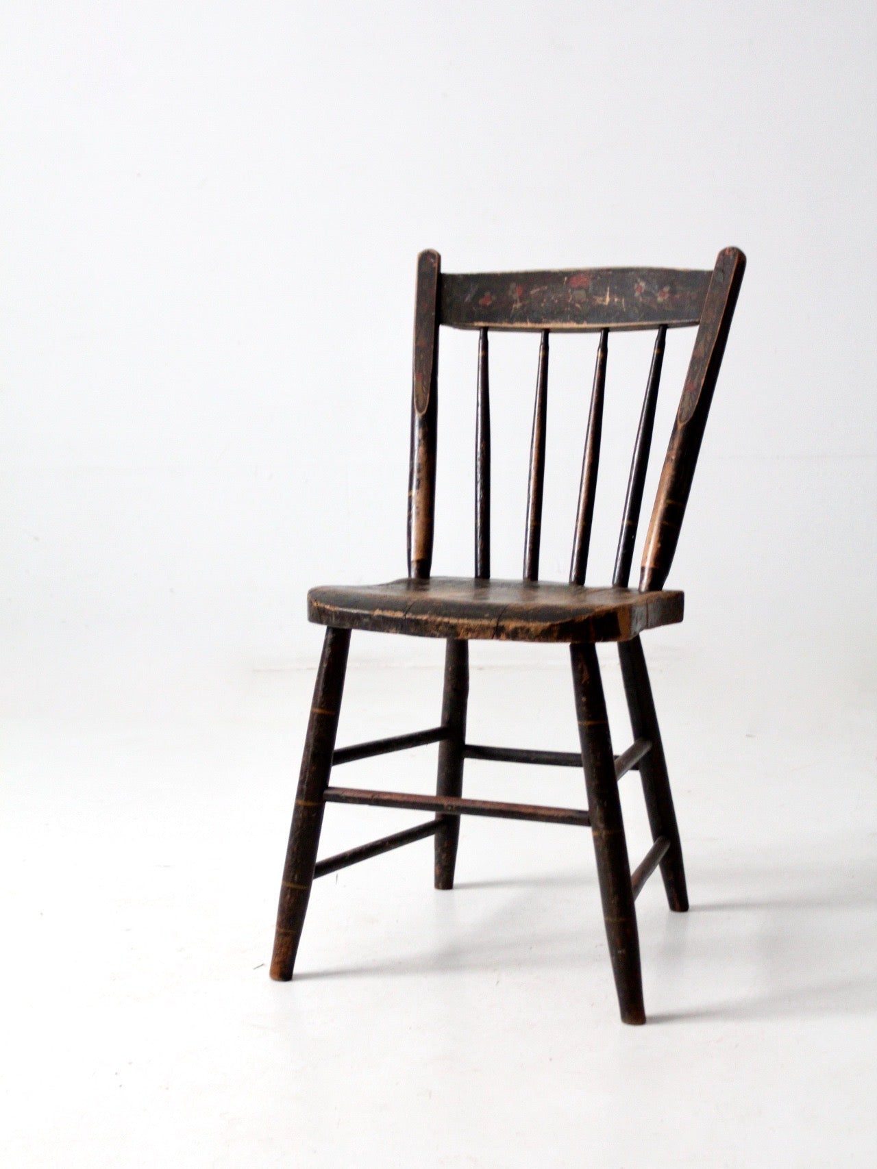 antique painted wood chair