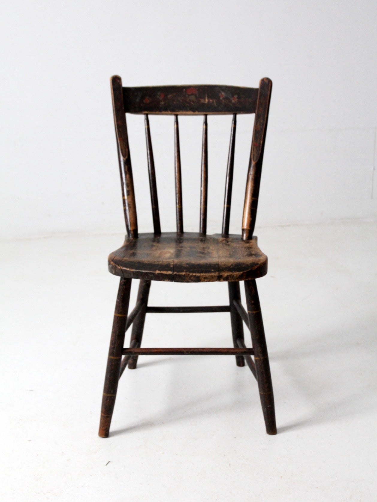 antique painted wood chair