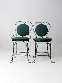 vintage ice cream parlor chairs pair