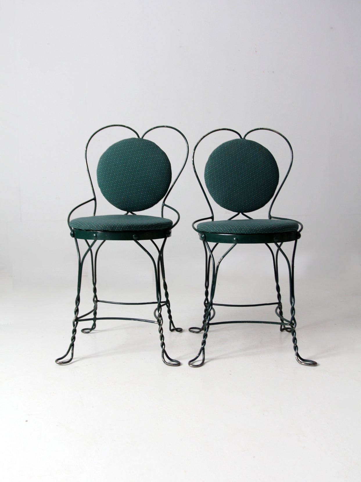 vintage ice cream parlor chairs pair