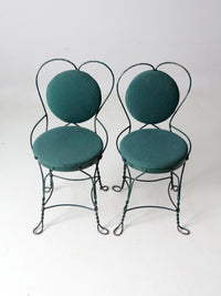 vintage ice cream parlor chairs pair