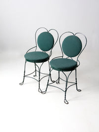 vintage ice cream parlor chairs pair