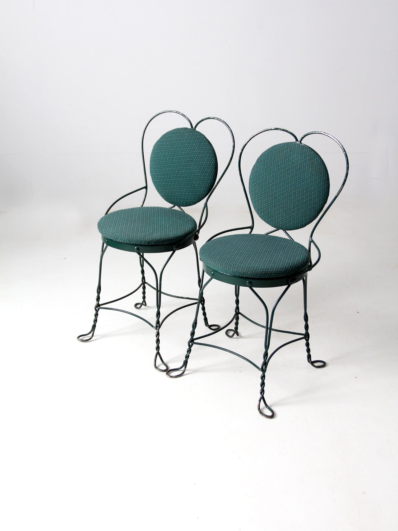 vintage ice cream parlor chairs pair