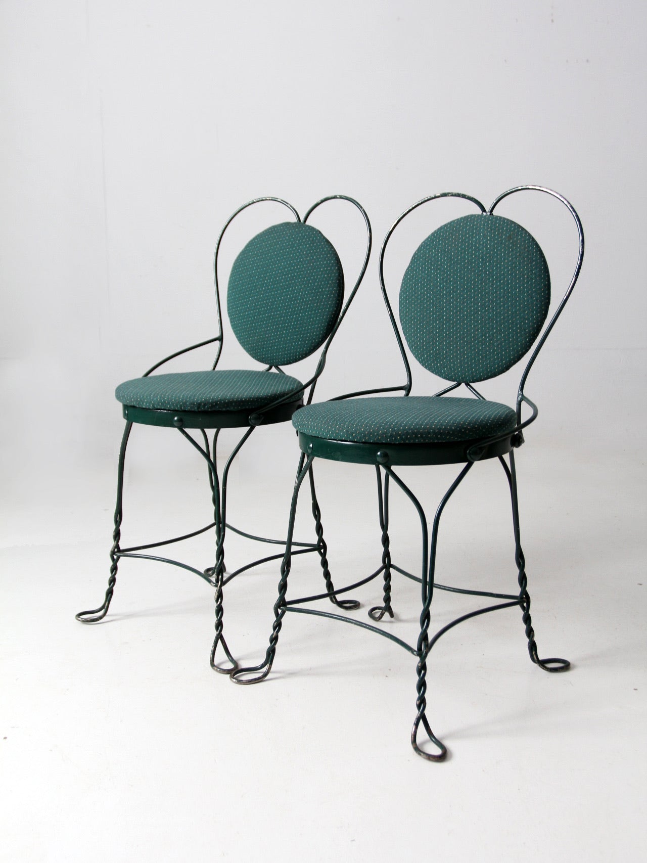 vintage ice cream parlor chairs pair