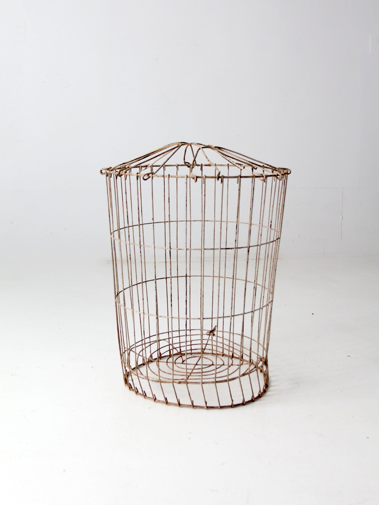 vintage industrial wire basket