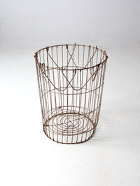 vintage industrial wire basket