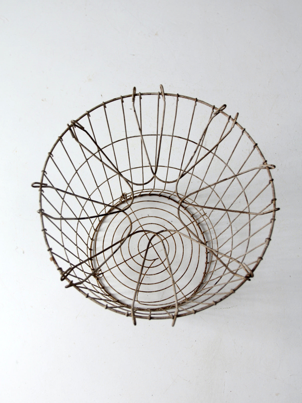 vintage industrial wire basket