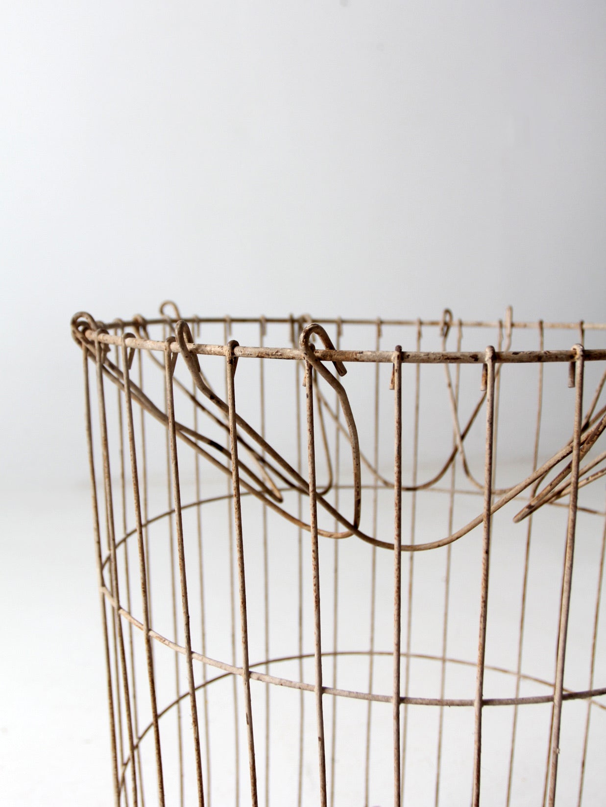 vintage industrial wire basket
