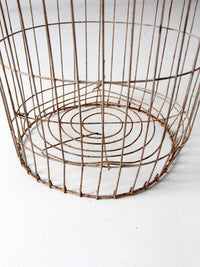 vintage industrial wire basket