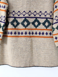 vintage 70s hippie wrap sweater