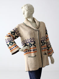 vintage 70s hippie wrap sweater