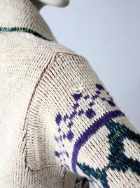 vintage 70s hippie wrap sweater