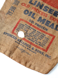 vintage Kellogg's burlap farm sack