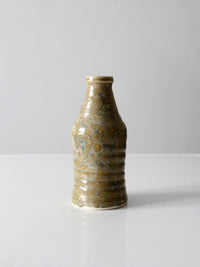 vintage studio pottery bottle vase
