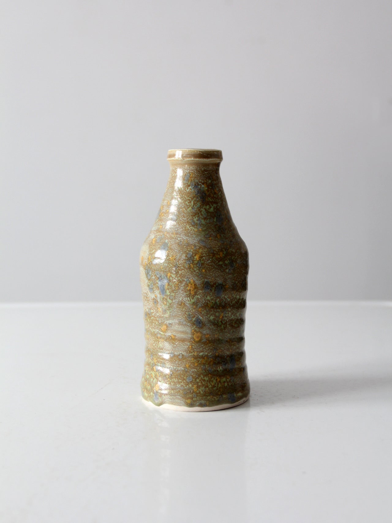 vintage studio pottery bottle vase