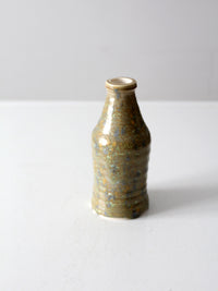 vintage studio pottery bottle vase