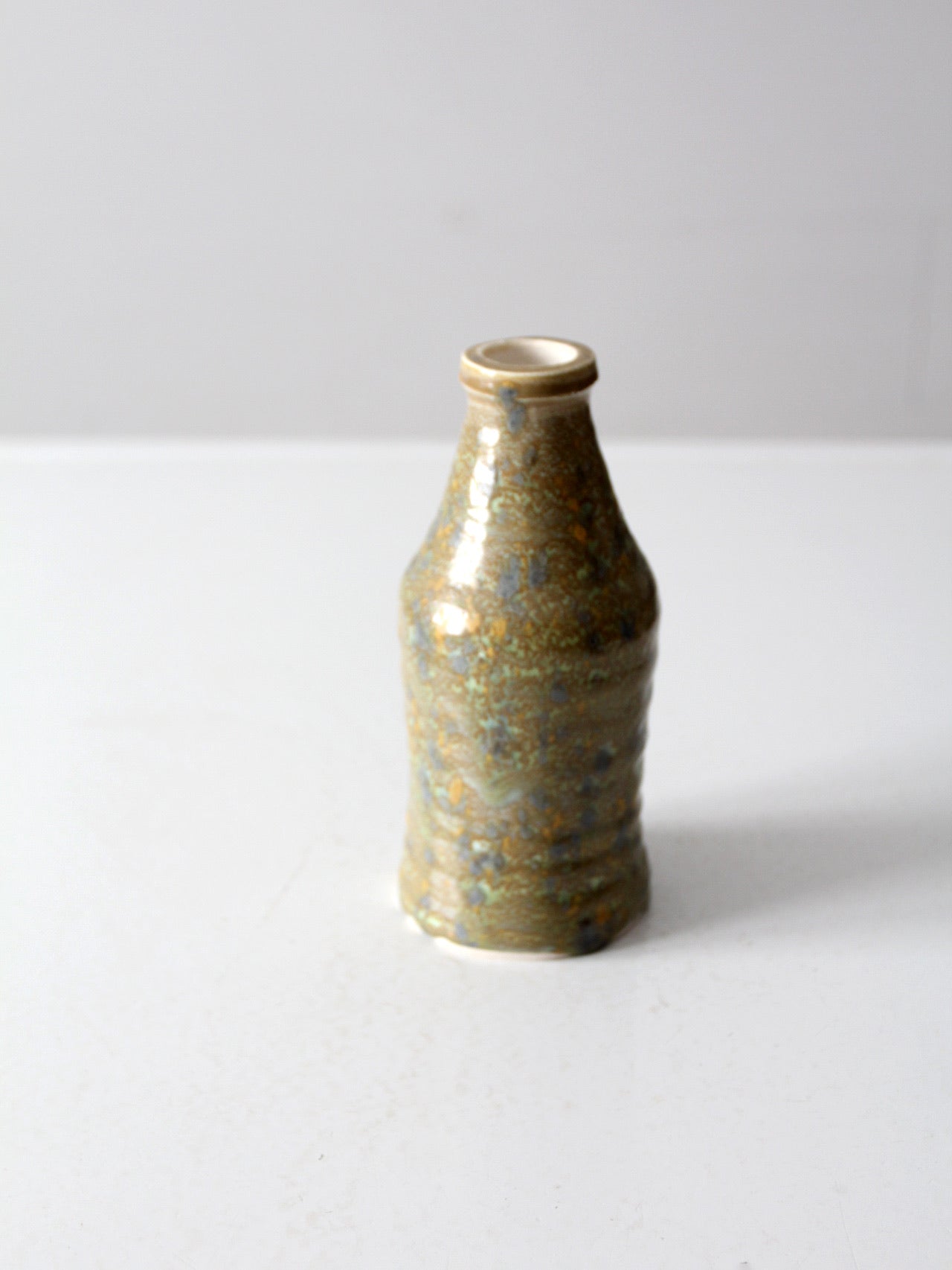 vintage studio pottery bottle vase