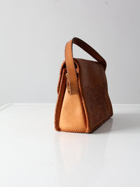 vintage southwestern tooled leather bag