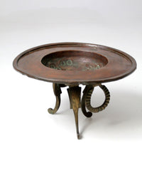 antique copper and brass brazier