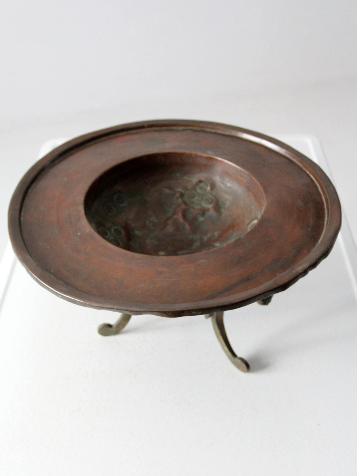 antique copper and brass brazier