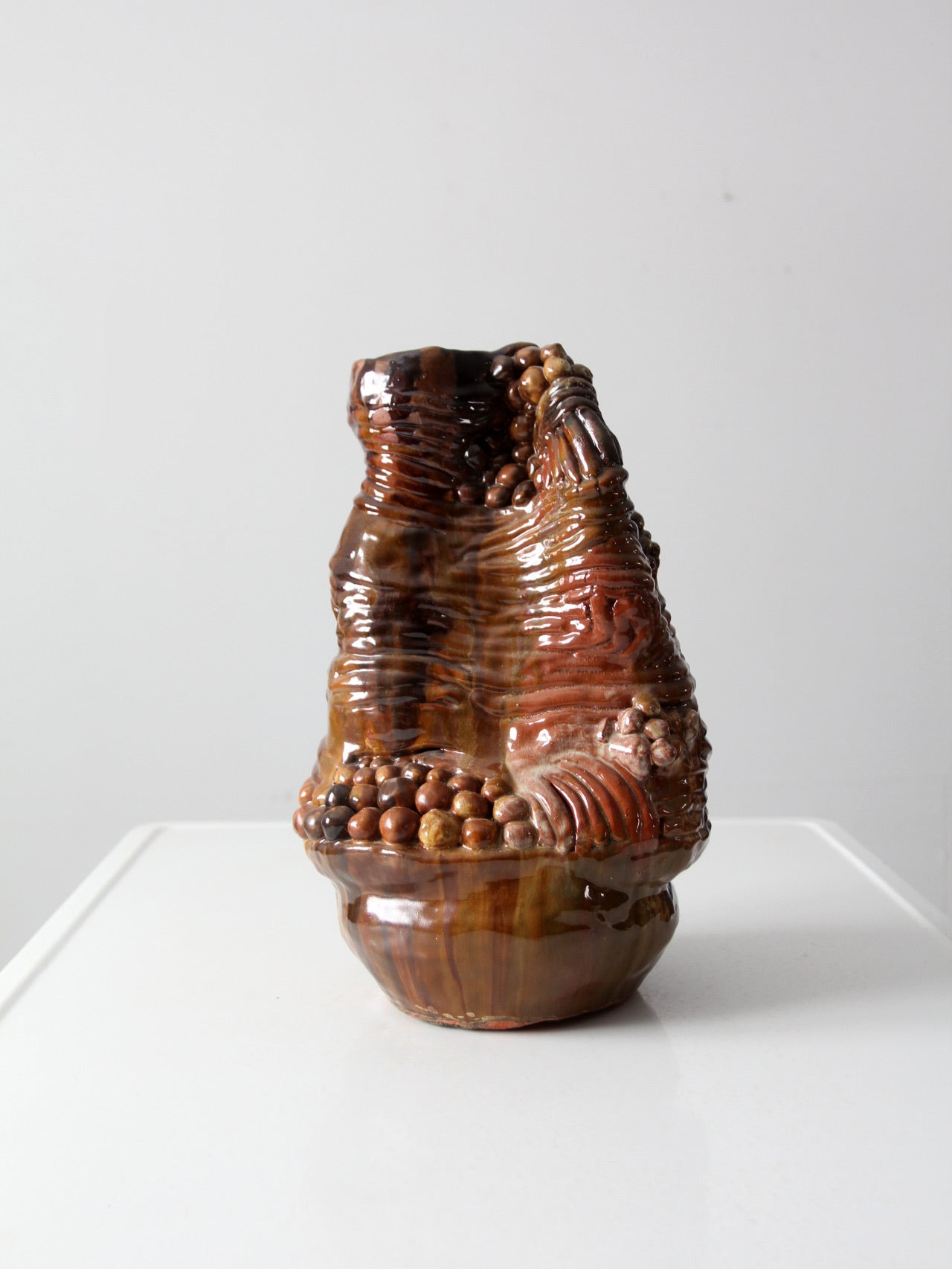 vintage free form studio pottery vase