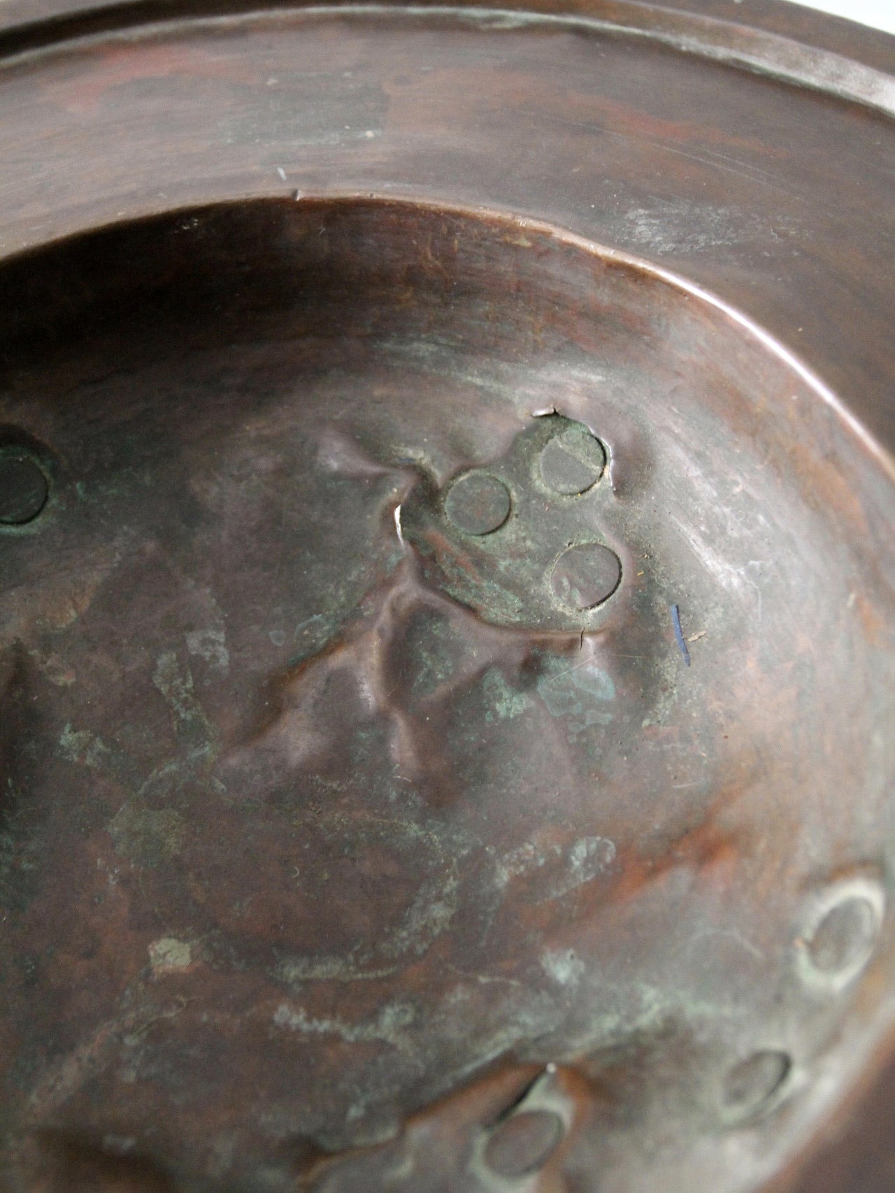 antique copper and brass brazier