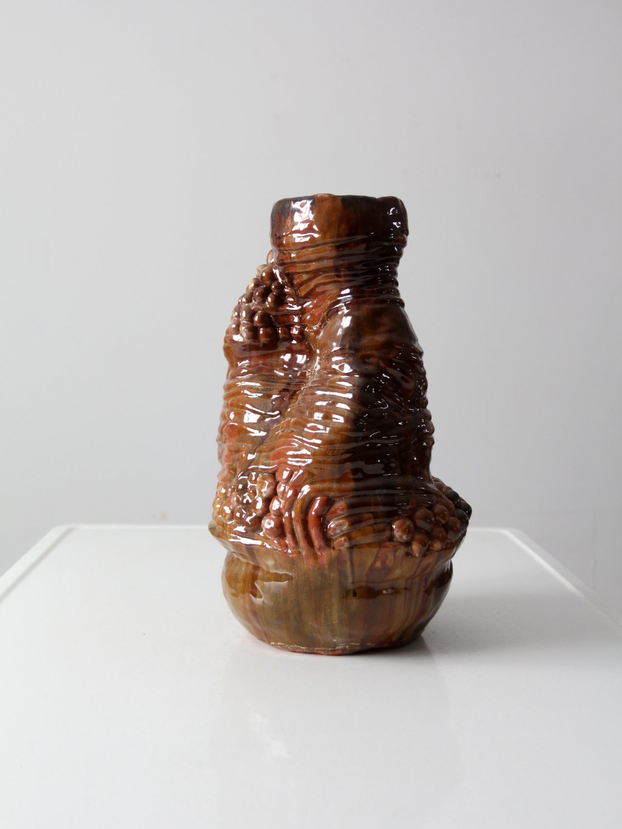 vintage free form studio pottery vase