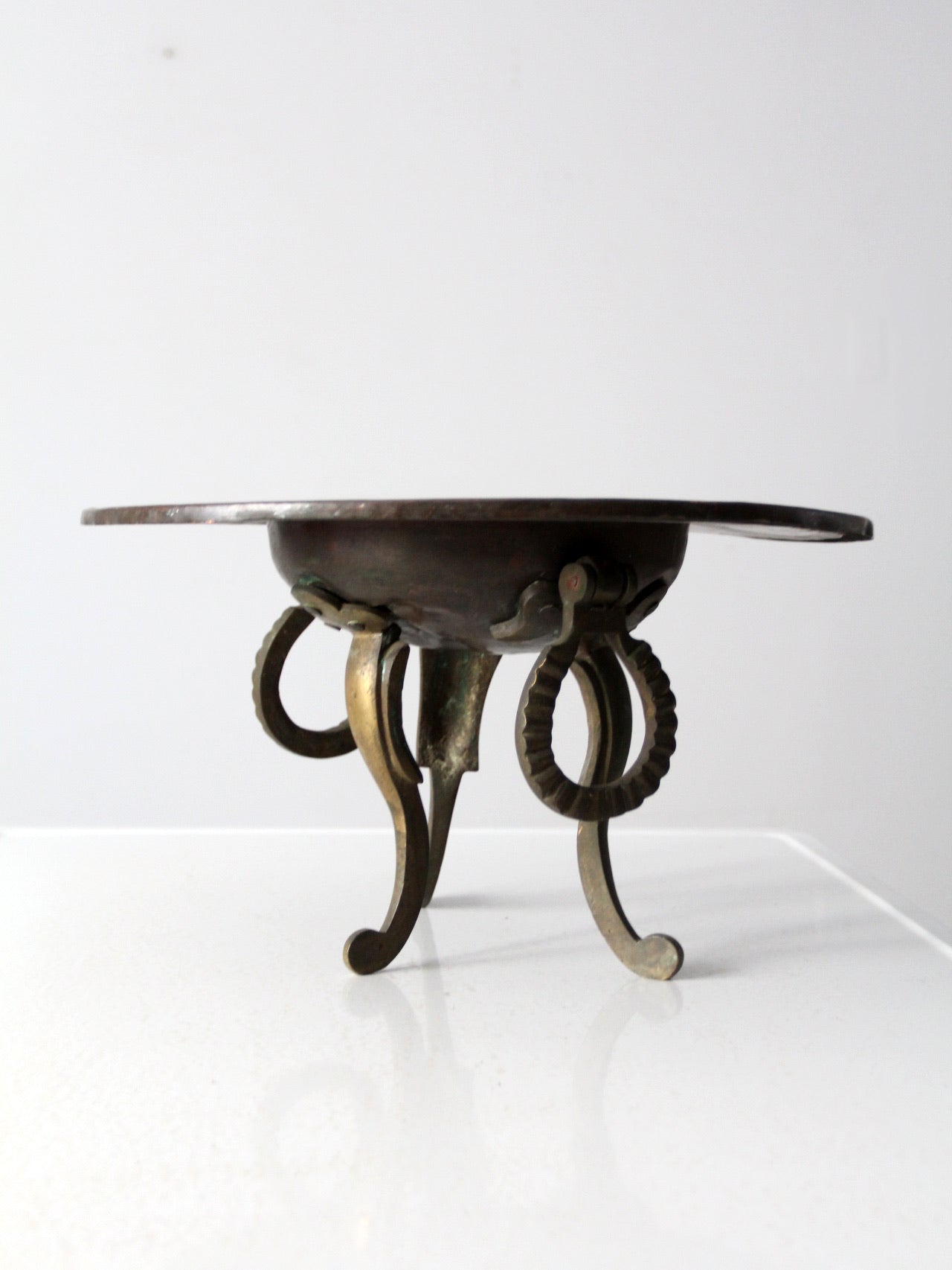 antique copper and brass brazier
