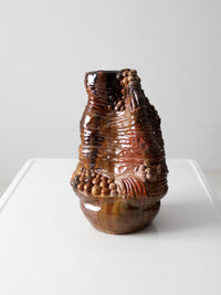 vintage free form studio pottery vase