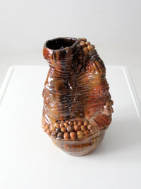 vintage free form studio pottery vase
