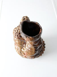 vintage free form studio pottery vase