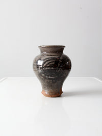 vintage studio pottery vase ca 1975